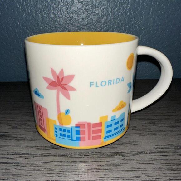 Starbucks You Are Here Collection FLORIDA Coffee Cup Mug 14oz 2014 New W/O Box - Picture 1 of 5